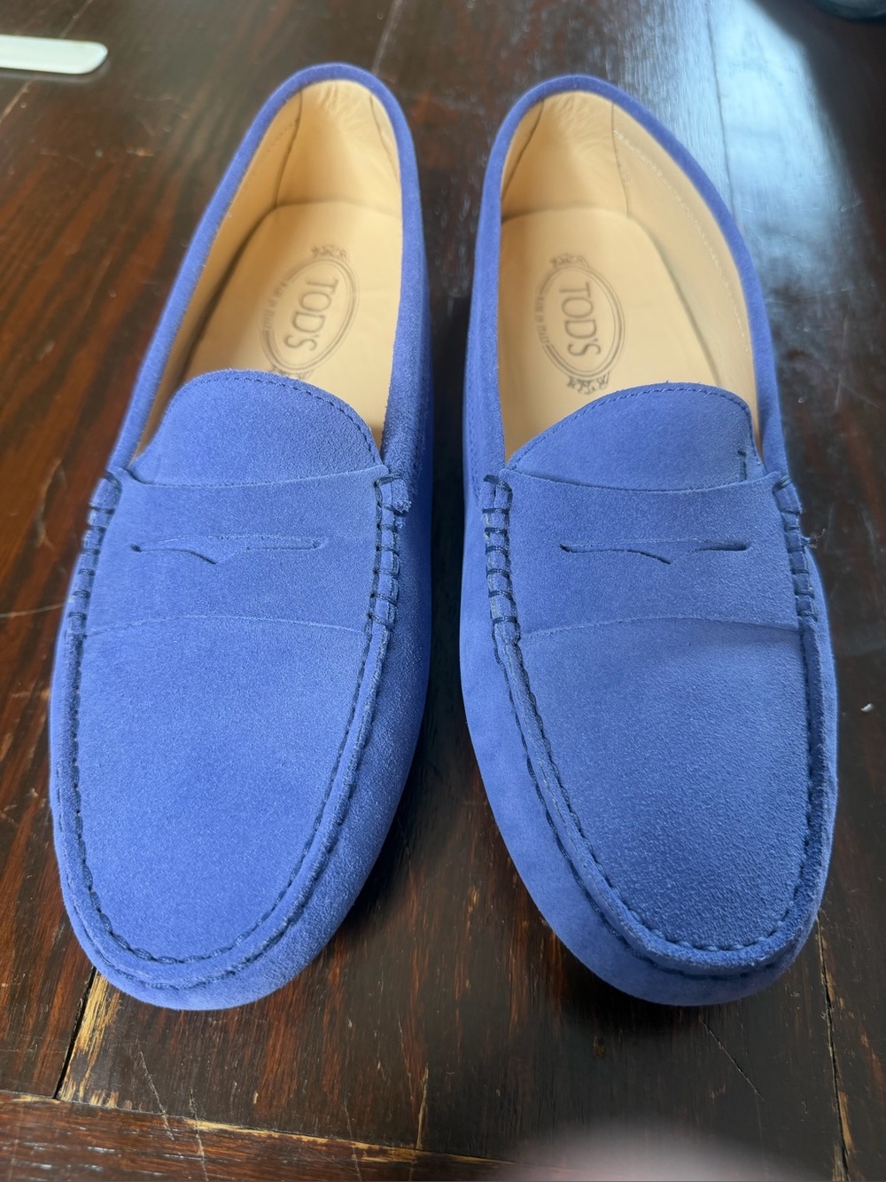 Tod's Women's Suede Penny Loafers in Periwinkle size 11.5